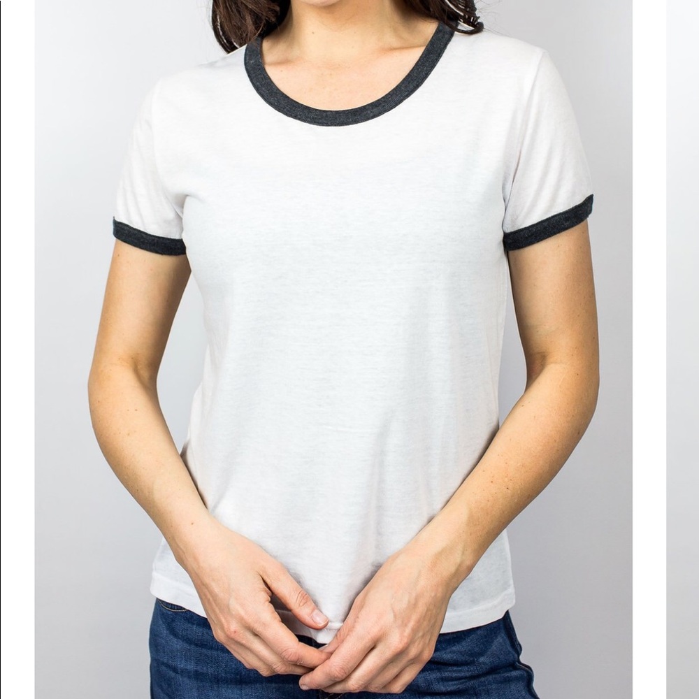 Crew Neck Ringer Tee
